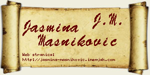 Jasmina Masniković vizit kartica